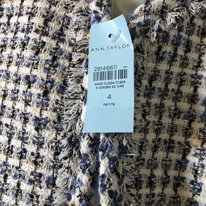 Ann Taylor Blue Tweed Blazer